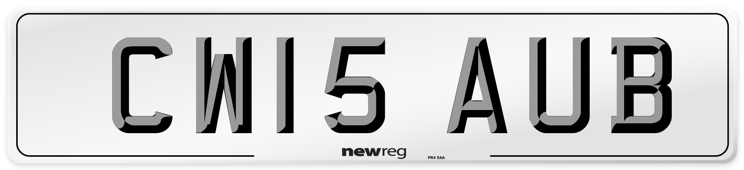CW15 AUB Number Plate from New Reg